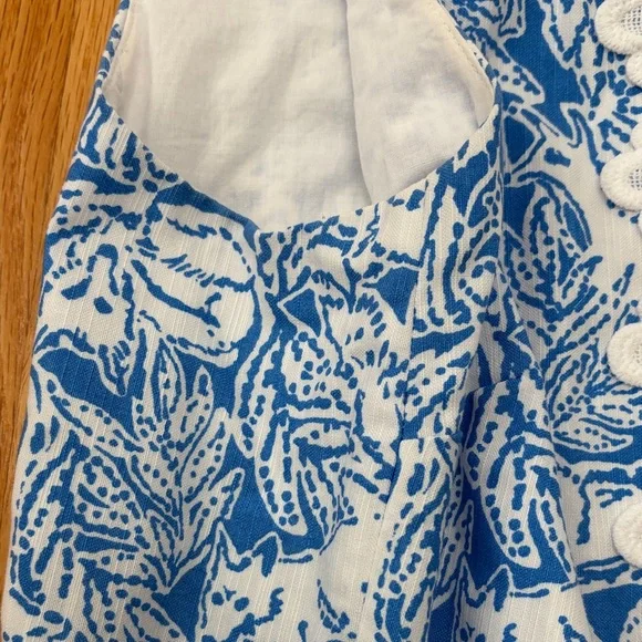 Blue and White fox print lilly pulitzer dress - Picture 4 of 7